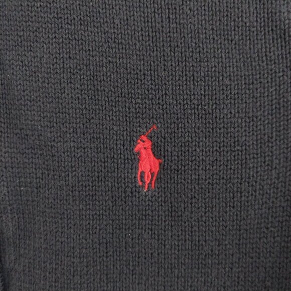 Ralph Lauren Sport Women’s Medium Navy Blue Long Sleeve Full Zip Fitted Sweater - Picture 7 of 11